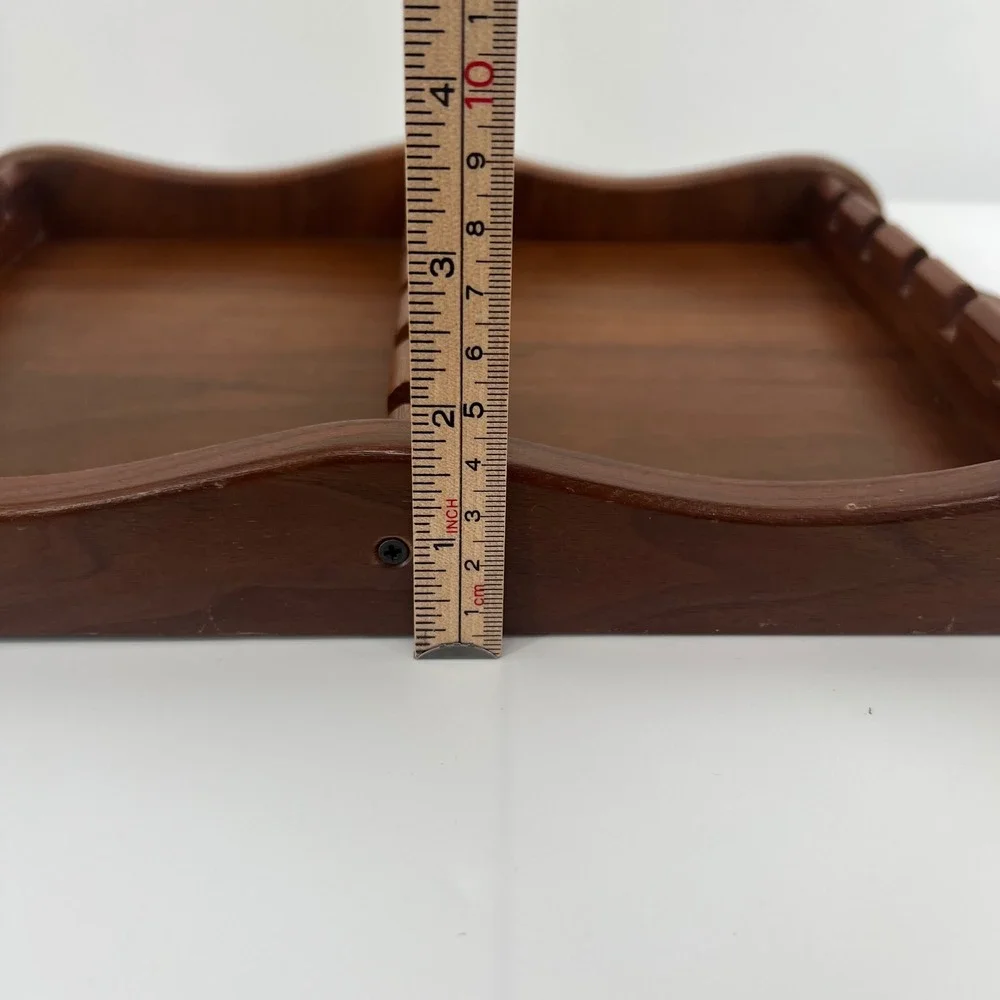 Ozark Walnutware Spoon Rack Solid Walnut Wood Brown Vintage Display Case 17.5in